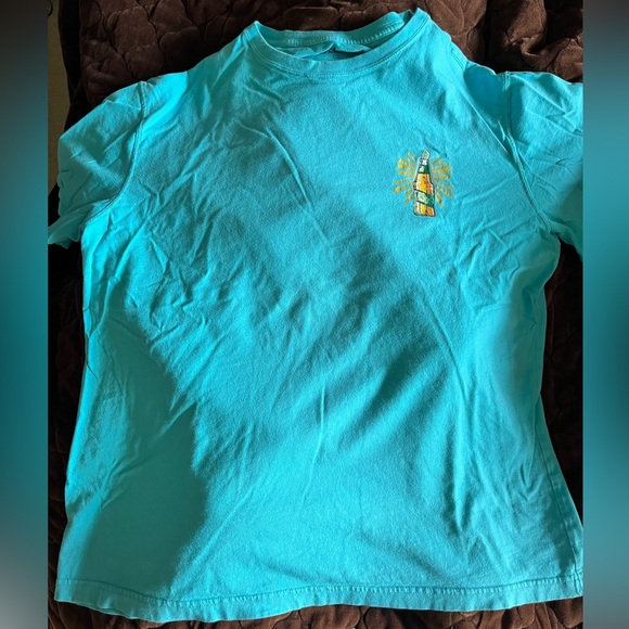 Beer, Lime, & Sunshine T-Shirt (L) - Blue Turquoise. Soft shirt! - Picture 2 of 3